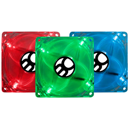 FAN BF-01 LED AZUL/VERMELHO/VERDE 120MM - 1
