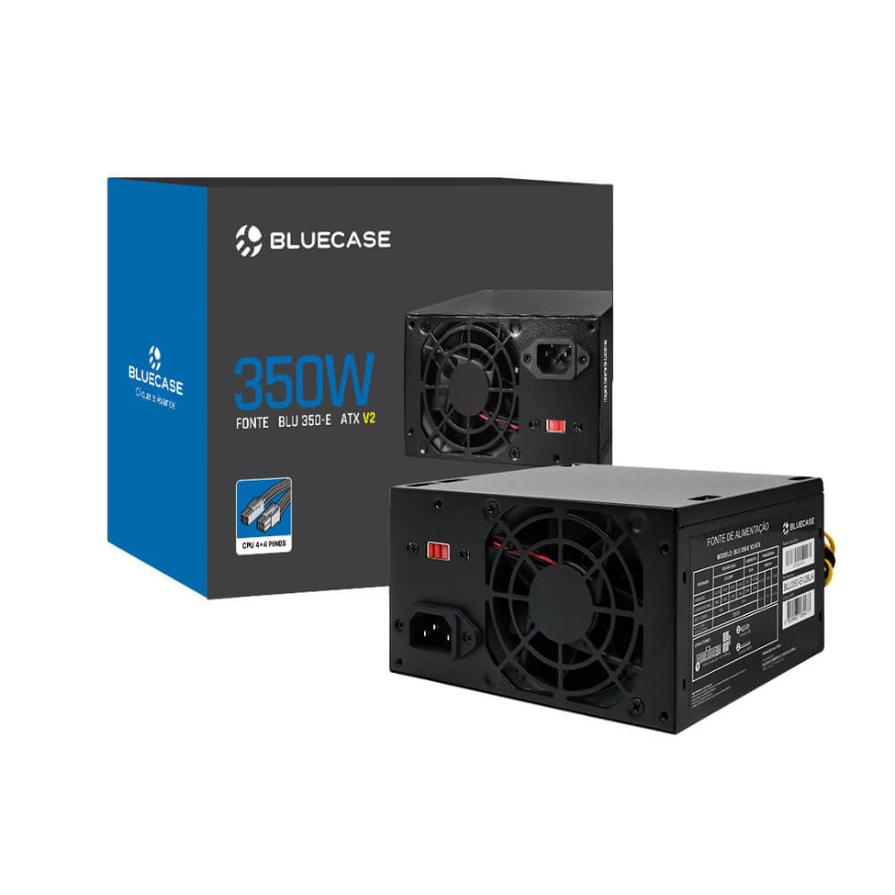 FONTE DE ALIMENTAÇÃO ATX 350W (BLU350-E V2 ATX) - BLUECASE  - 1