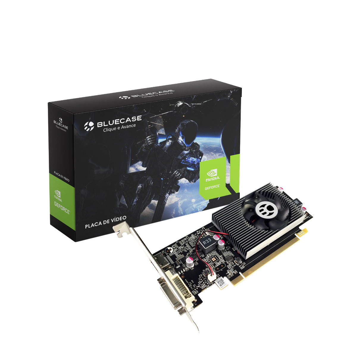 GPU GT 1030 2GB DDR5 64 BITS BLUECASE - PN BP-GT1030-2GD5T1 - 1
