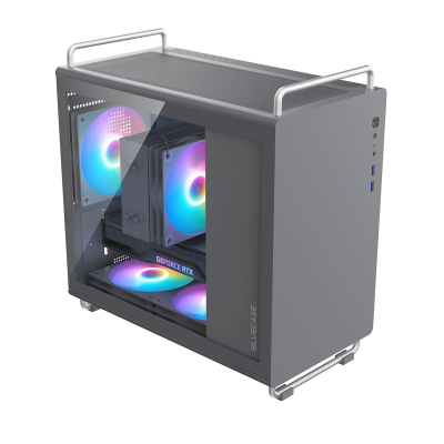 GABINETE GAMER BG-056-G TINY PRO - CINZA  - 2
