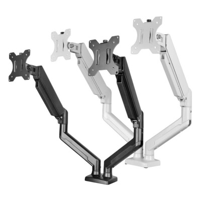 SUPORTE DE MESA ERGO FLEXY PARA DOIS MONITORES ARTICULADO C/ PISTAO A GAS 12" A 32" BLUECASE - ATE 10+10KG - 2