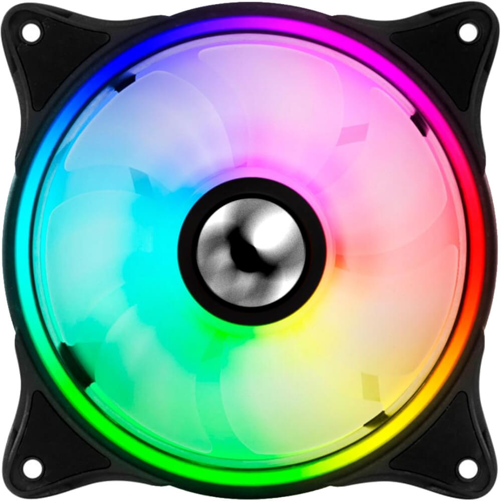 FAN BF-01RBW LED RAINBOW 120MM BLUECASE - BULK - 1